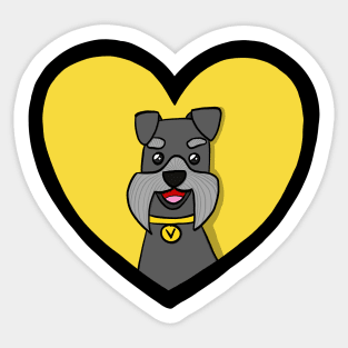 Schnauzer Love Sticker